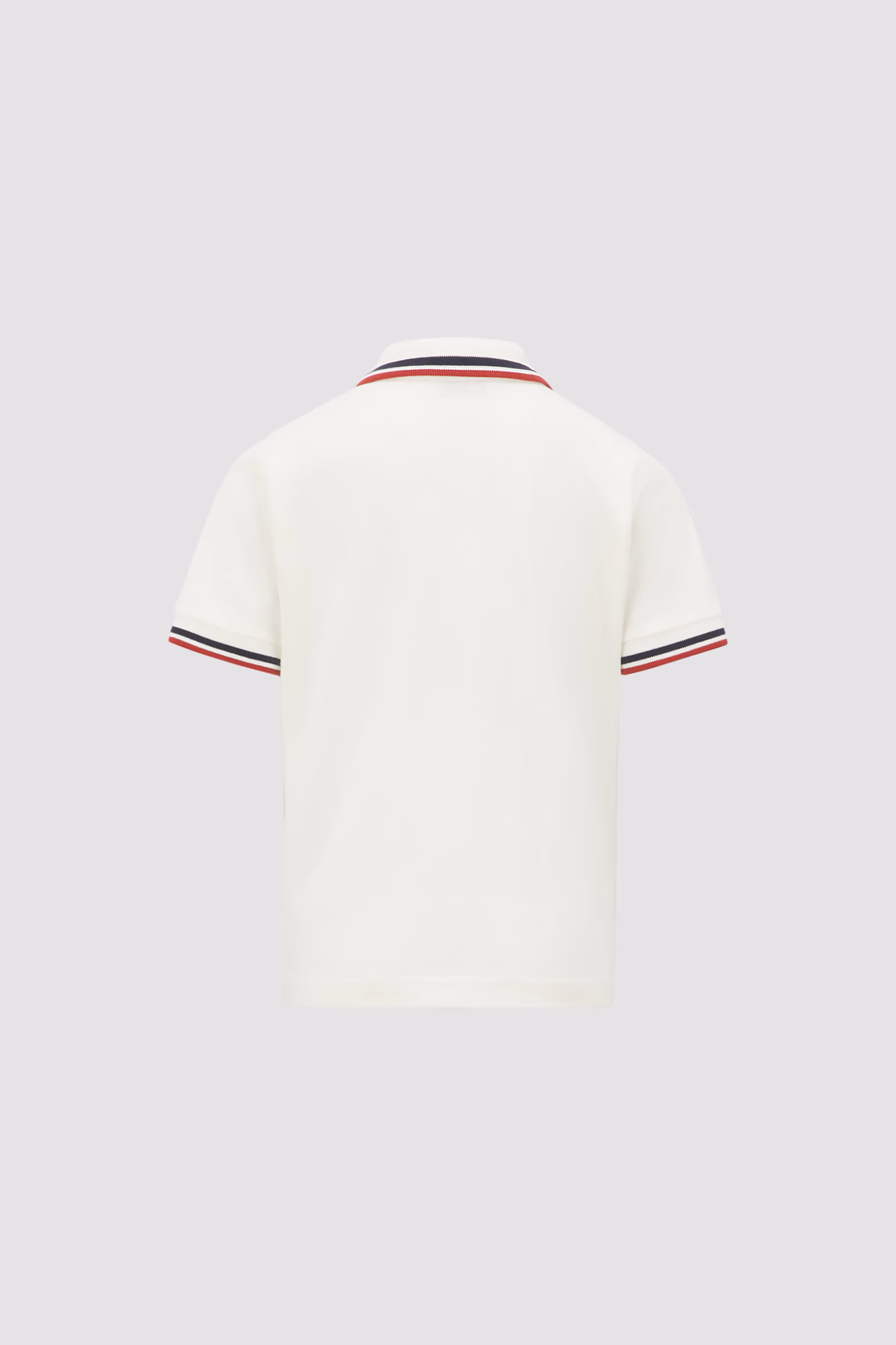 Tricolor-Trimmed Cotton Piquet Polo Shirt Boy White Moncler 3